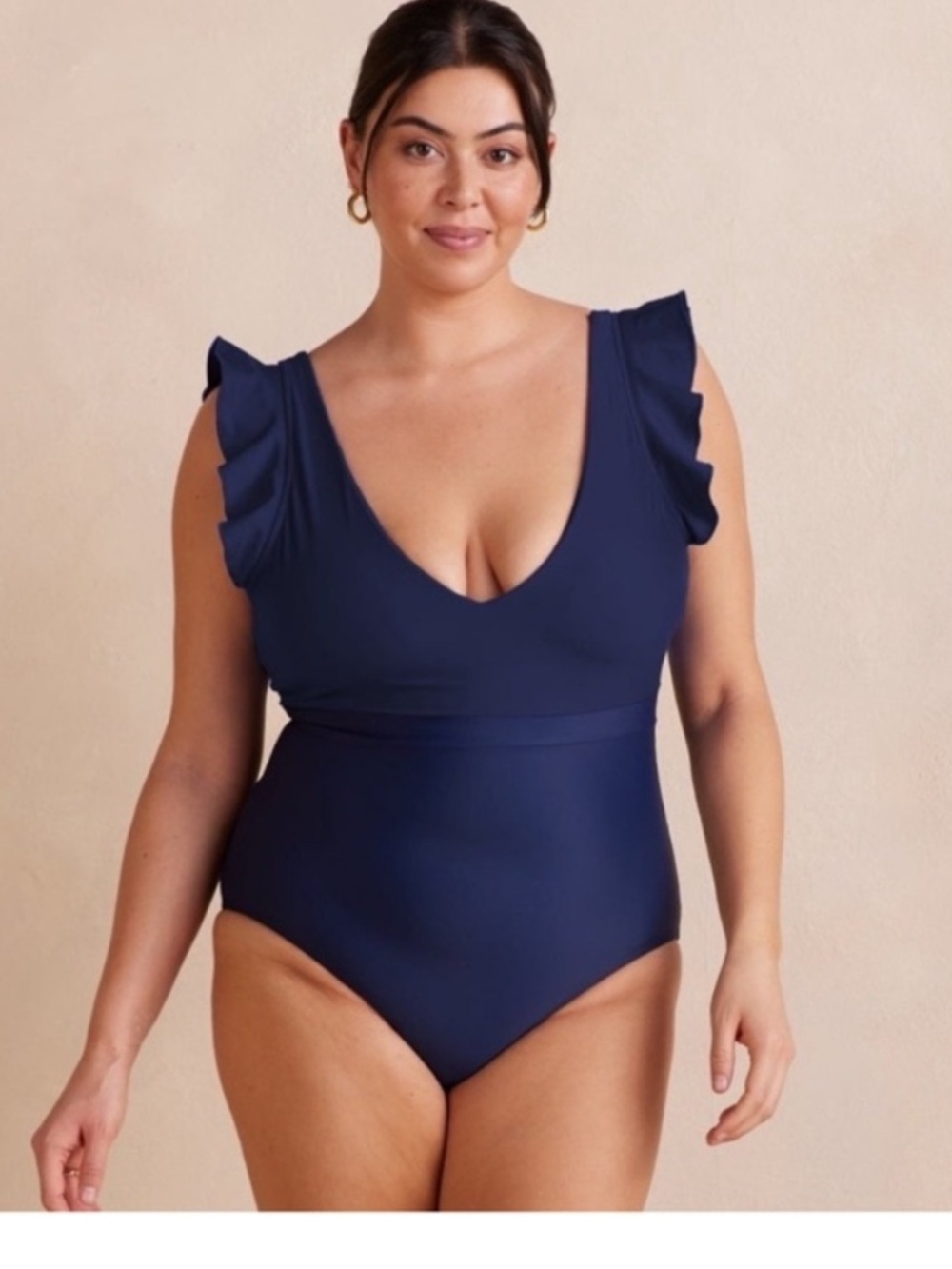 NWT Summersalt The Ruffle Back Flip NAVY One-Piece Swimsuit 12
